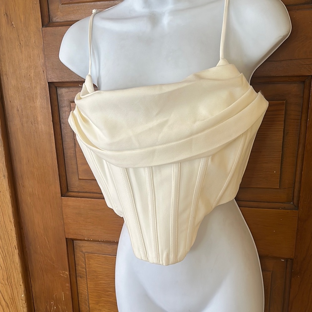 Bardot•  Cream Corset Top